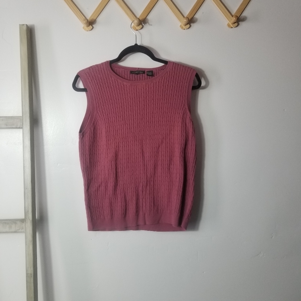 JEANNE PIERRE WOMENS SWEATER TANK SIZE LARGE
